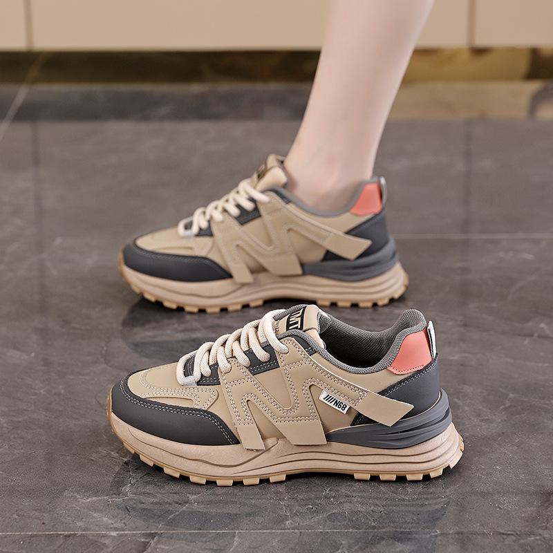 Spring Sports Forrest Gump Shoes Women's Versatile Fashion Dad Shoes Platform Student Running Shoes Non-slip