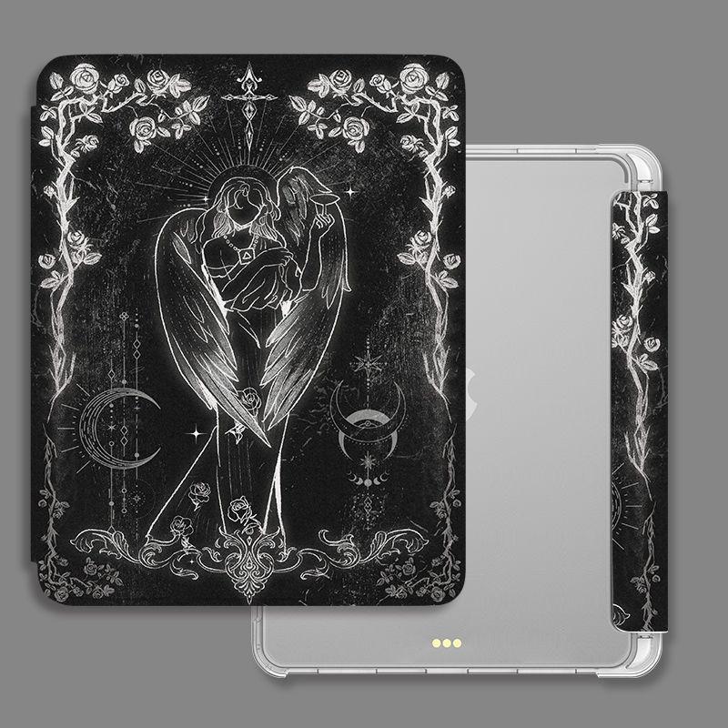 

Для iPad Air5 10.9 Новый высококачественный тройной чехол для iPad Pro11 Air1/2 9.7 с литературным креативным рисунком бабочки pro11 2022, тройной чехол с подставкой для карандашей ipadPro2022 (11)