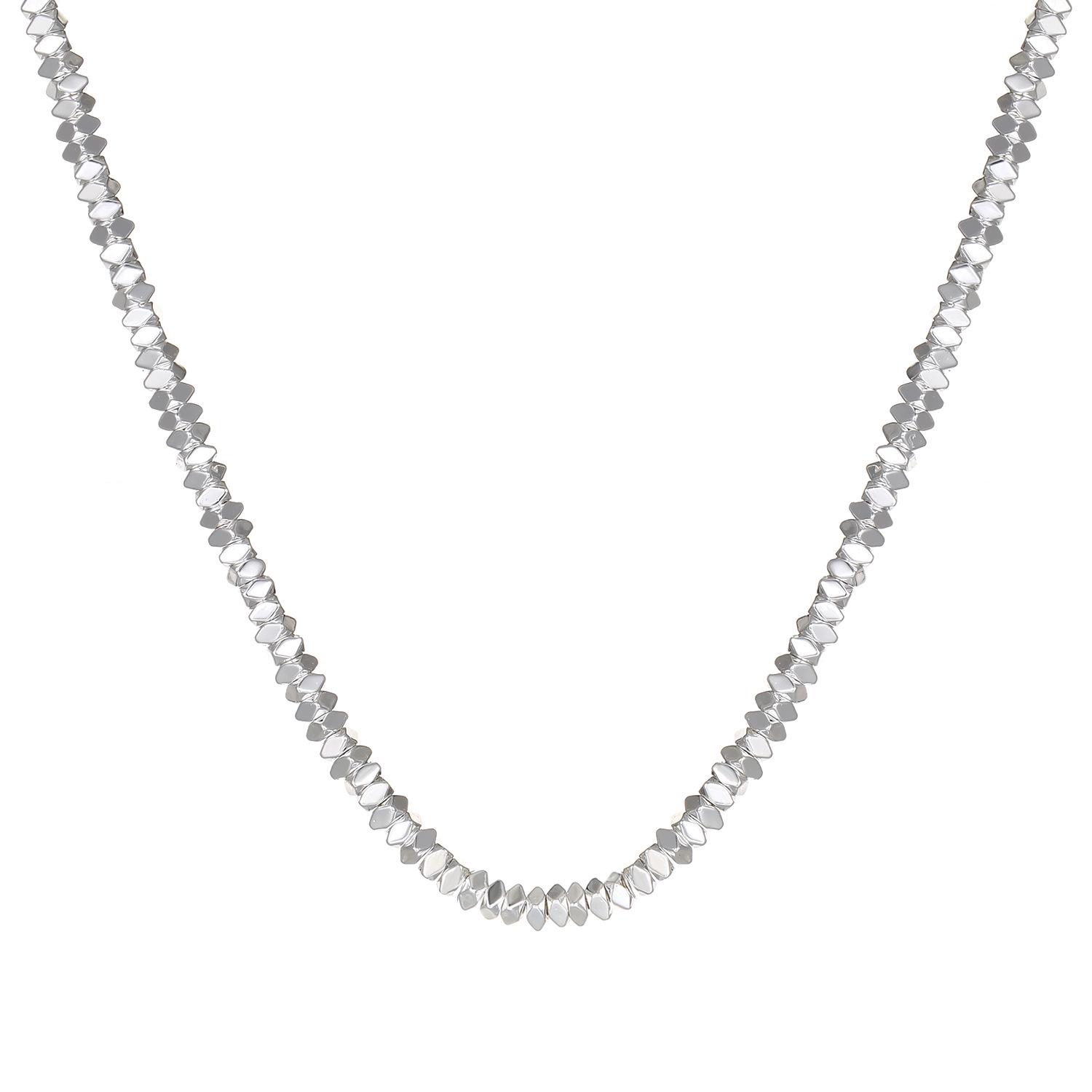 

Серебряное жемчужное летнее ожерелье на ключицу для женщин - простые ювелирные изделия из сплава