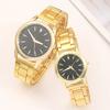 2 Stück Mode Paar Set Uhr Luxus Herren Damen Klassische Einfache Quarzuhren Edelstahl Uhr Paaruhr