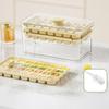 Ice Cube Mold with Lid And Storage Box One-Press Easy-Release Double Layer Ice Tray with Scoop BPA-Free Food Grade Ice Maker for Cocktails Whiskey