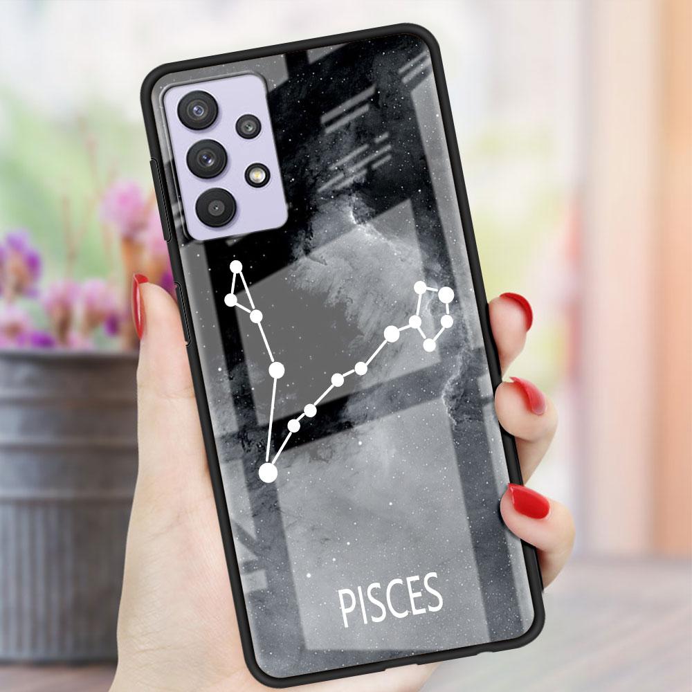 

Стеклянный чехол с двенадцатью созвездиями для Samsung Galaxy A52 A71 A50 A51 A70 A21s A31 A72 A10 A12 A30 A22 5G, чехол для телефона Samsung A30