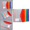 6Pcs Punched Pocket Clear Document Wallet 11 Holes Punched Pocket File Bag Letter Size Folder Filing Wallet File Sleeve
