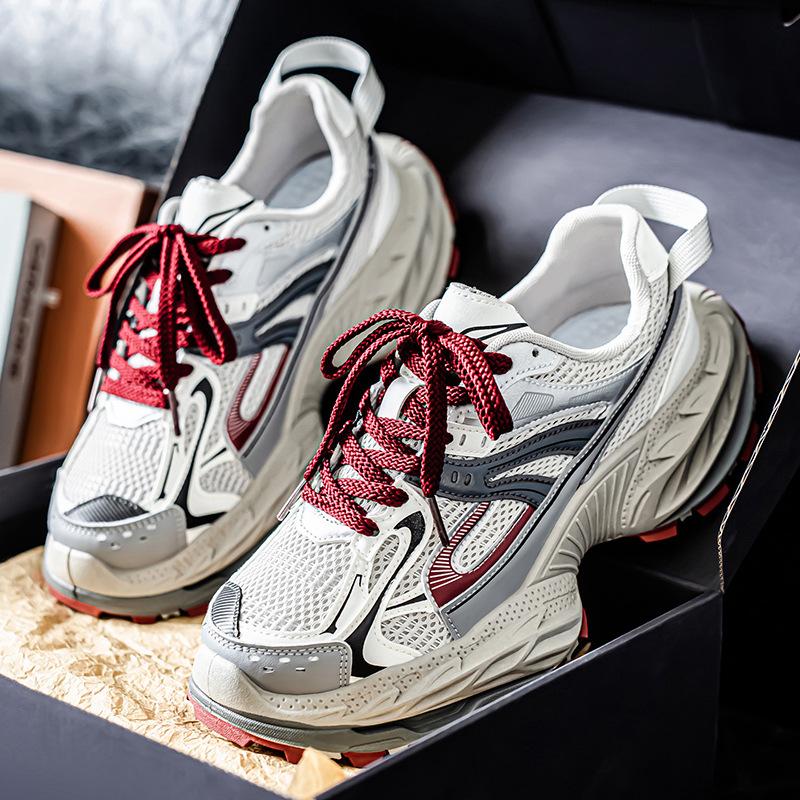 Summer Mesh Hollow Dad Shoes Men's Outdoor Non-slip Casual Sports Shoes New Platform Running Shoes