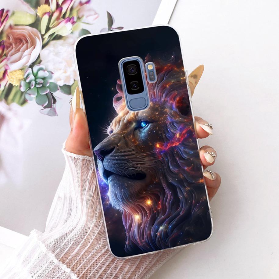 For Samsung Galaxy S9 S9+ Case SM-G960F SM-G965F Cover Fashion Dragon Lion Cartoon Soft Silicone Bumper on Samsung S9 Plus Shell