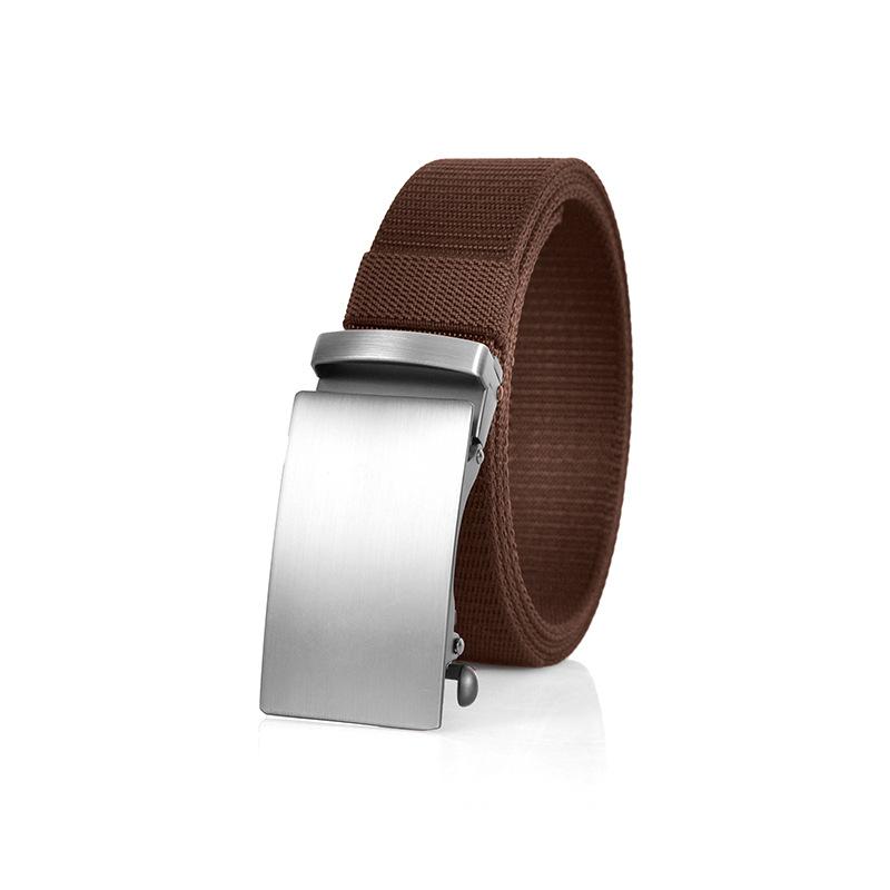 

Новий беззубий автоматичний тканинний ремінь із пряжкою Потовщений нейлоновий полотняний ремінь Відпочинок на відкритому повітрі Пояс подовжений військовий зелений 120