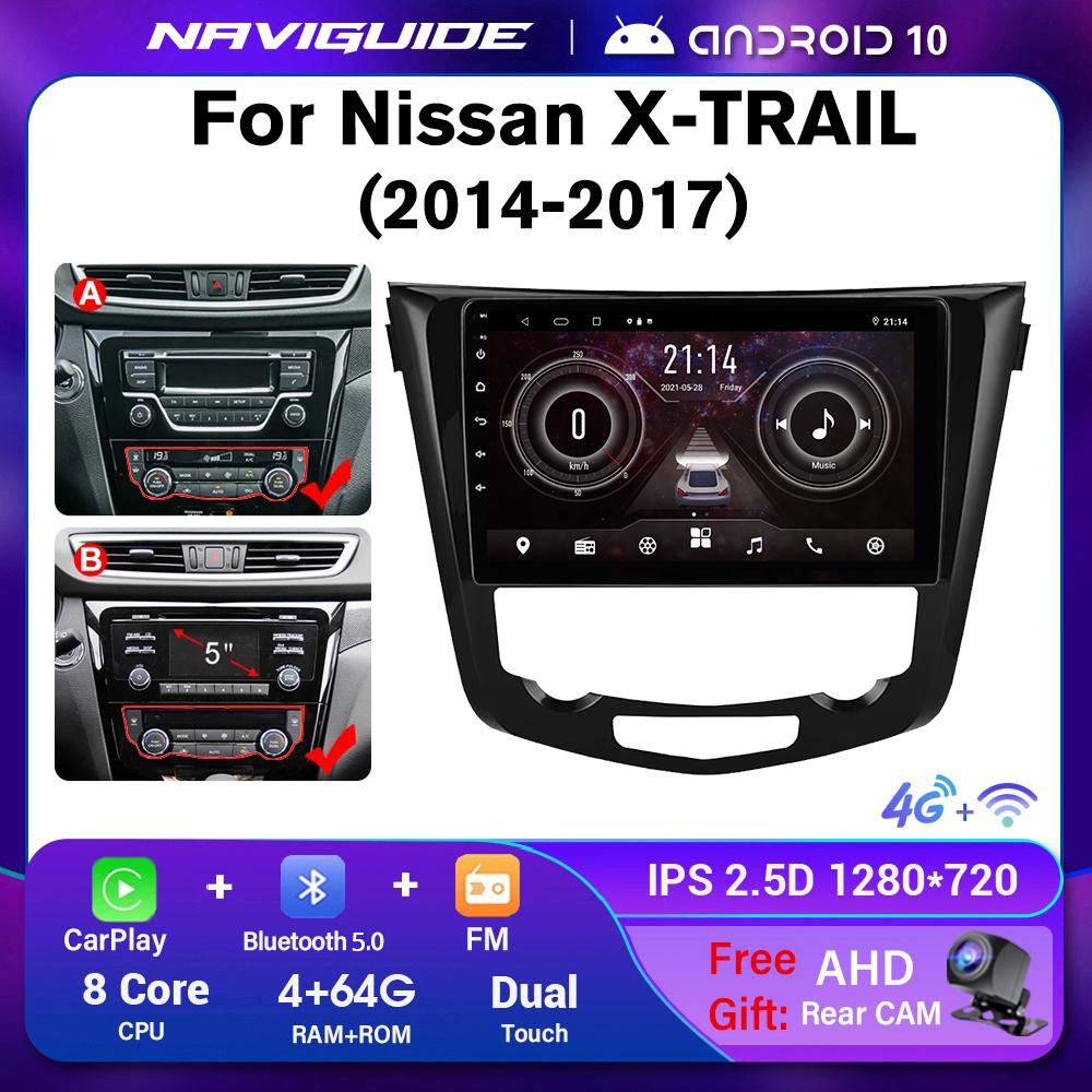 10'' 2 Din Android Car Radio Multimedia For Nissan X-TRAIL X Trail T32 Qashqai 2 J11 2014-2017 Autoradio Carplay Gps NO Dvd Player