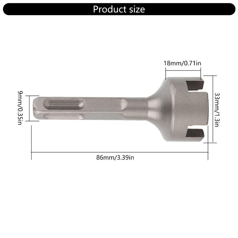 Professional Ground Rod Driver Attachment Drill Bit Driver Square Crosses Pile Ground Rod Adapter Bit for Hammer Drill