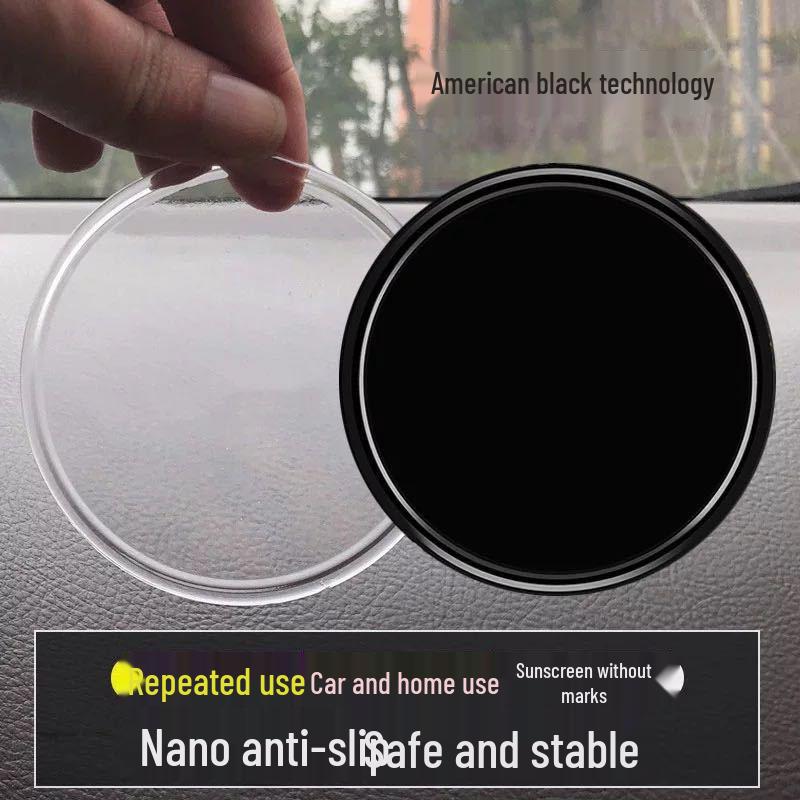 Nano Aufkleber Auto Anti-Rutsch-Pad: Runde, hochviskose, hitzebeständige Handyhalterung.