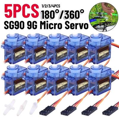 SG90 9G Micro Servo Servo Motor for RC Planes Robot Arm 180°/360° Fixed-Wing Servo Motor Controls for Airplane Helicopter