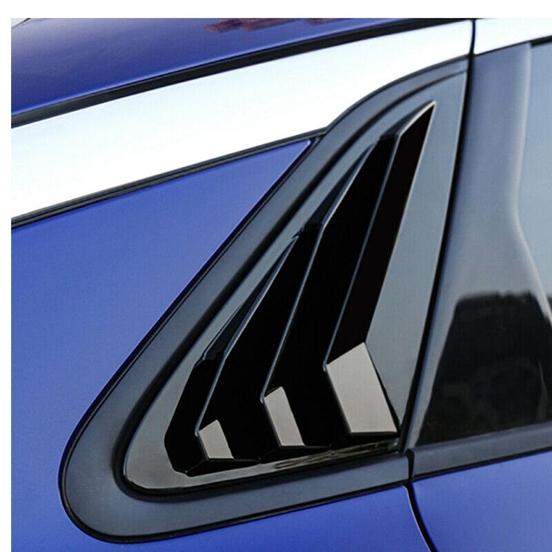 For For KIA Optima K5 2020-2025 Car Rear Louver Window Side Shutter Cover Trim Sticker Vent Scoop ABS Carbon Fiber Accessories