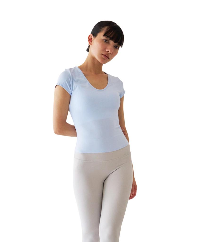 Zen Wear Round Neck Fitted for a Beautiful Crew Short Stylish Light Women's Instructor-Designed T-Shirt Silhouette. Moisture-Wicking, Quick-Drying,