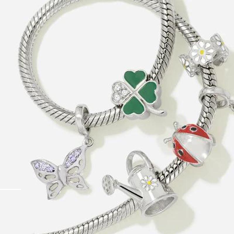 Fine Copper Bees Butterflies Dragonfly Bird Pandent Fit Original Bracelets Accessories Women Diy Jewelry Gift Dangle Trinket