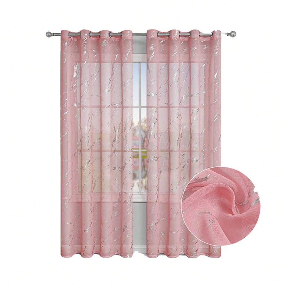 1 st Elegant Halvskuggande Marmormönster Fönsterskärmar för Sovrum och Vardagsrum