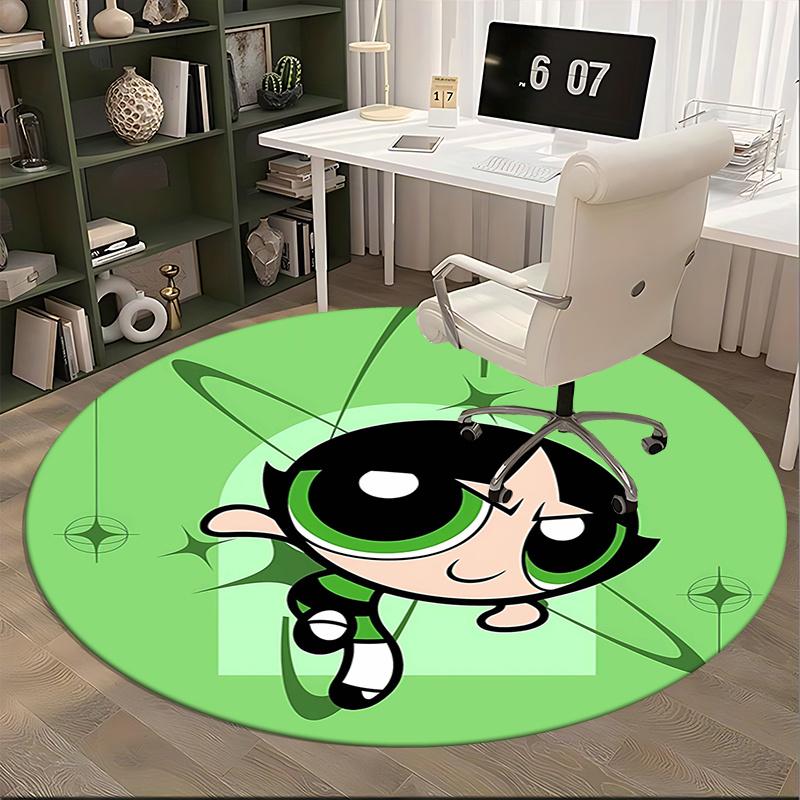 Powerpuff Girls,Buttercup Chair mat Round Rug Office carpet, Non slip, Suitable for Living Rooms, Bedrooms decor.1205159a