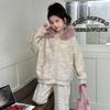 Girls' Autumn-Winter 2025 Fleece Set: Cozy Glutinous Rice Fleece Top and Wide-Leg Pants Two-Piece Outfit