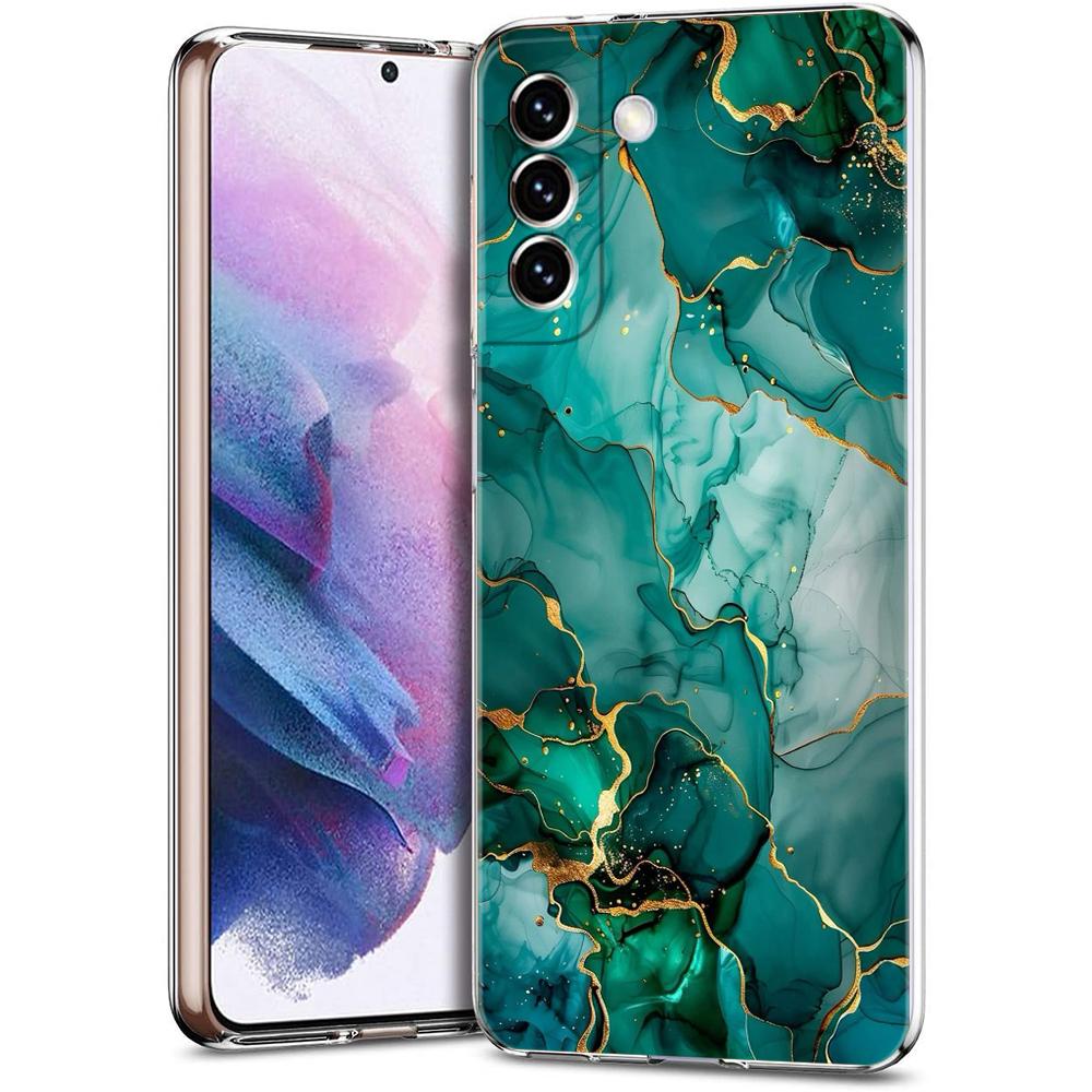 Fashion Marble Pattern Phone Case For Samsung Galaxy S24 Ultra S23 FE S22 S20 S21 5G S10 S9 Plus S10E S8 Silicone Clear Cover
