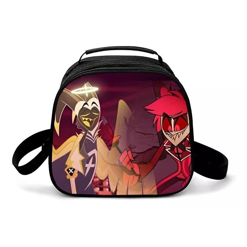 Cartoon Hazbin Hotel Lunch Bag Portable Insulated Tote for School Kids