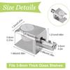 20pcs Glass Shelf Supports: Polished Chrome Zinc Alloy Adjustable Wall-Mounted Clips with Pin, Fits 5-8mm Frameless Glass