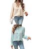 2026 Spring French Ruffle Plaid Women's Shirt - New Arrival