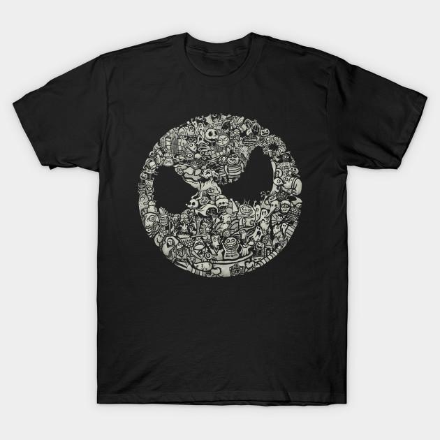 

Men Black Print T-shirt A Most Horrible Circle No-Cut Transfer Paper Print Cotton Tshirt 3XL чёрный