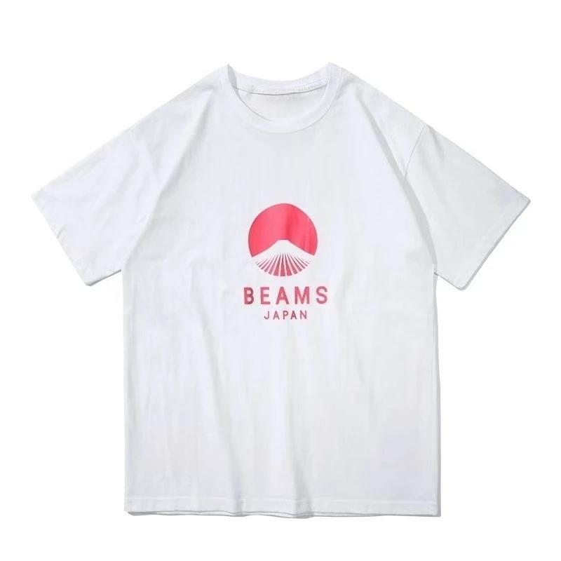 High Quality Tiger Mount Print BEAMS JAPAN T-shirt Soft Comfy Crew Neck Tops Unisex All Matching Beams Tees Short Sleeve Tops