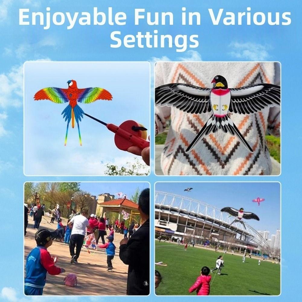 35cm Plastic Eagle Kite DIY Toy Flying Bird Kites New Large Eagle Kites Garden Outdoor Sports