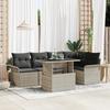 VidaXL 6-Piece Garden Sofa Set with Light Grey Cushions Poly Rattan 3348288