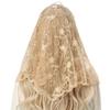 Elegant Lace Mantilla Head Veil for Wedding Traditional Lacy Flower Veil Head Covering for Catholic Chapel Veil Headwear