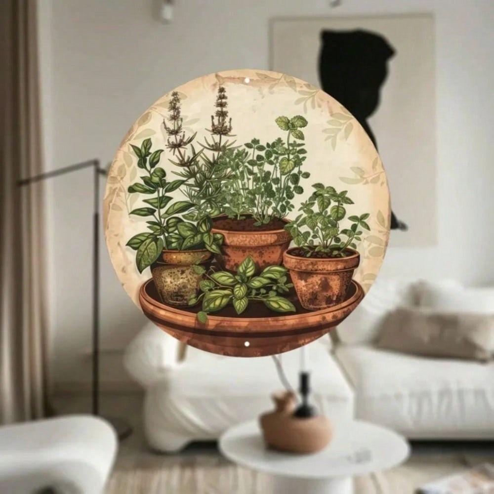 Iron Wall Art Decor Vintage Painting Handmade Metal Tin Sign 20x20cm