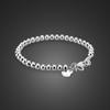 100 %925 Sterling Silver Beads Bracelet For Woman Solid Silver Girl Children Bracelet Parent -Child Jewelry