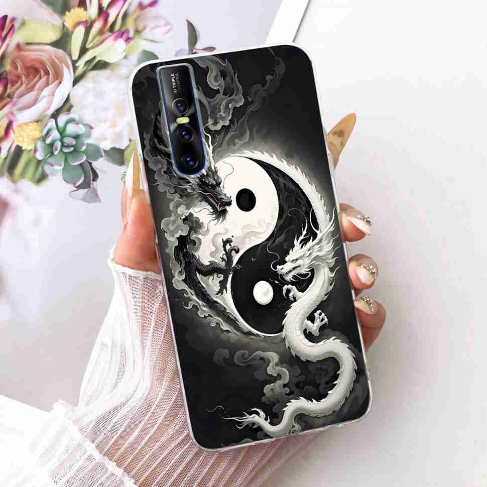For Vivo V15 Pro Casing Soft Silicone Colorful Butterfly Cover For Vivo V 15 V15 VivoV15 Pro Fundas Capa Full Protective Case