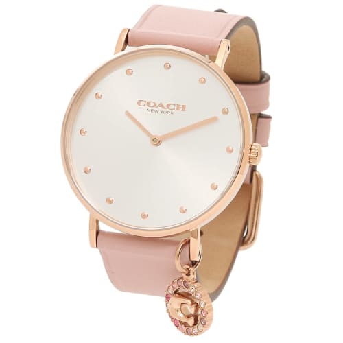 Coach Women's Perry 36mm Quartz Watch, White and Pink, Leather, COACH 14503884