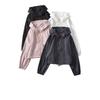Za New Fall Women's Clothing 2025 Fashion Wind Fashion Loose Drawstring Waist Long Sleeves Hooded Jacket Outwear