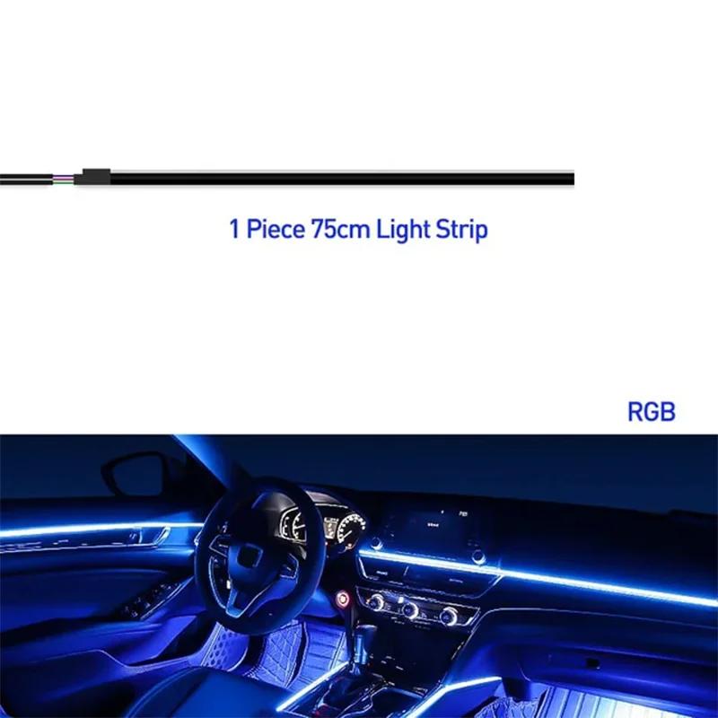 20 in1 New 2026 Smart Car Interior LED Ambient Lighting Welcome Mode Hidden Design Premium In Car Atmosphere Enhancement 64color RGB 75cm