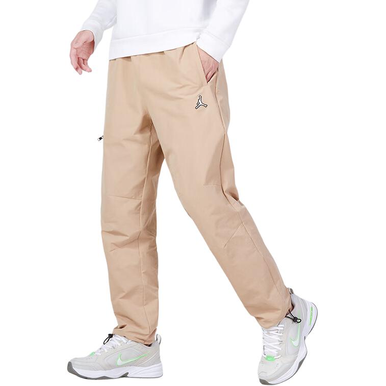 Jordan Embroidered Logo Drawstring Casual Pants Men Bottoms Khaki DQ7510-277
