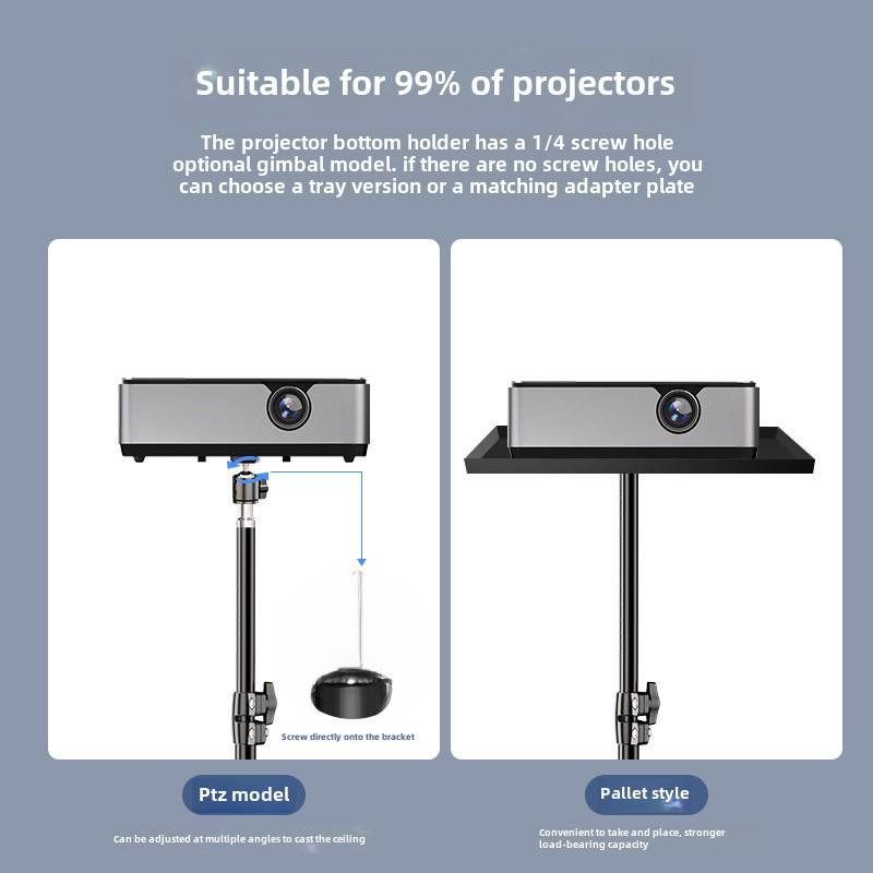Suport Universal Proiector: Trepied de birou, de podea, telescopic, tavă de noptieră cu cap pan