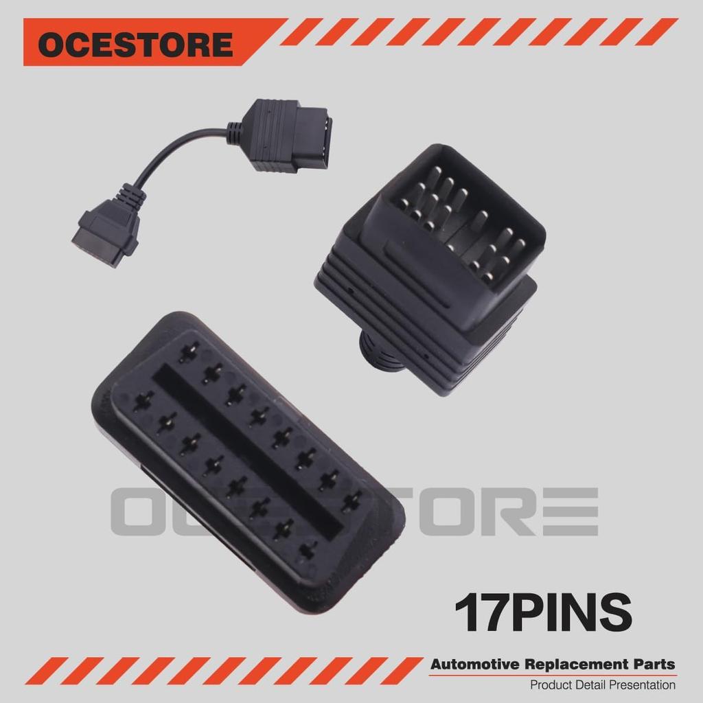 OCESTORE 2pcs OBD1 to OBD2 Diagnostic Tool Adapter Connector Cable 22 Pin to 16 Pin and 17 Pin to 16 Pin for Toyo ta OBD1 to OBD2 Diagnostic Tool