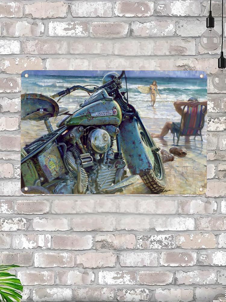 Metal Tin Sign Harley Davidson Motorcycle Poster Retro Wall Art Home Decor
