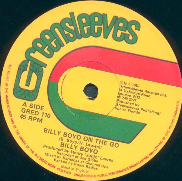 

12inch Record BILLY BOYO - Billy Boyo On The Go GRED110 Greensleeves Re 1982 UK Reggae, Ska & Dub Used