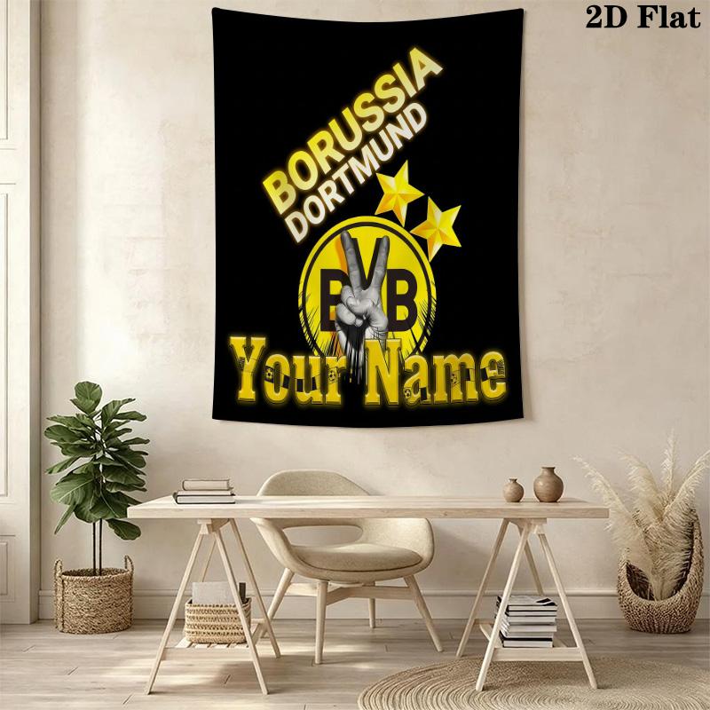 BVB Custom Name Wall Tapestry Aesthetic Wall Hanging Printed Fabric Blanket Decorative Tapestries for Bedroom Living Room Home Decor