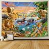 Forest Animal Tiger Decorative Tapestry Office Living Room Decor Home Wall Tapestry