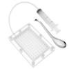 Caixa Fabricante de Caviar Dropper de Esferificação Kit de Gastronomia Molecular Dispenser de Molho de Ovas com 96 Furos Ferramentas Coador com Colher e Seringa