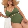 High Waist Plus Size Bikini Women's Swimsuit - European & American Style