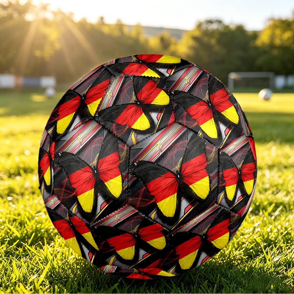 Belgien Fußball Aufdruck Größe 5 Fußball Ball Verschleißfest Standard Erwachsenen Trainingsfußball Fan Geschenk für Indoor Outdoor Spiel Sport