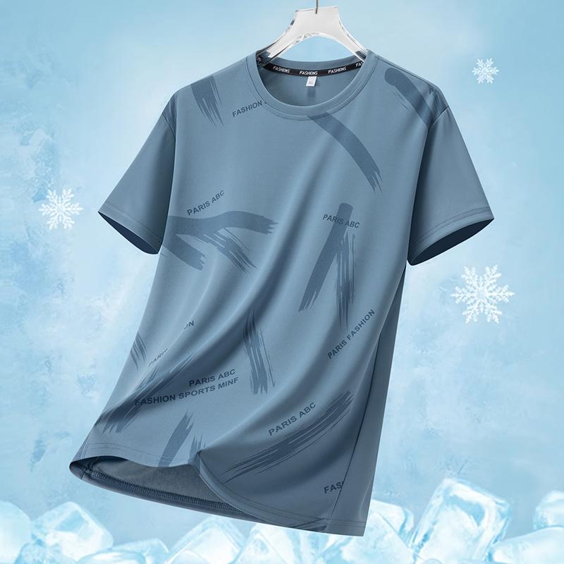 Short-sleeved T-shirt Top T-shirt Quick-drying Running Ice Silk Sports Breathable Loose Short-sleeved Half-sleeved