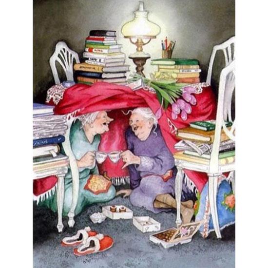 Diamantové plné diamantové výšivky DIY diamantová malba křížovým stehem krystal kulatý Starý párový obrázek