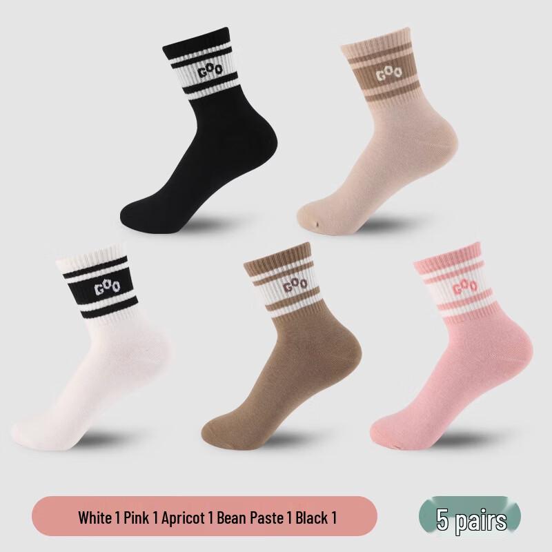 LangSha Women s Cotton Mid-Calf Socks