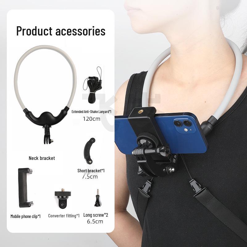 Neck and Chest-Mounted Shooting Stand for First-Person View and Fishing Photography