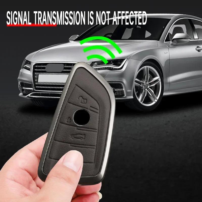 Interior Mouldings Fashion alloy Car Key Cover Case Shell For BMW X1X3 X5 X6 X7 1 3 5 6 Series G20 G30 G11 F15 F16 G01 G02 F48 K